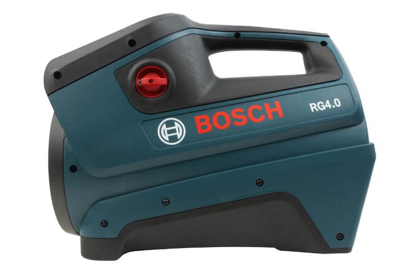 Bosch RG 4.0 Certified A2L A3 Recovery Unit, a robust and compact refrigerant recovery machine with clearly labeled controls, designed for safe handling of flammable refrigerants.
