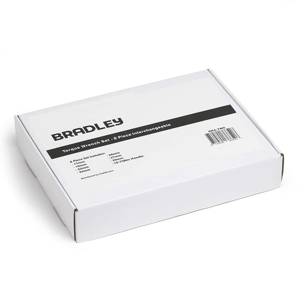 BRADLEY TW8 Metric Torque Wrench Set, featuring multiple color-coded wrench heads and a central handle, designed for accurate torque application in HVAC/R systems.