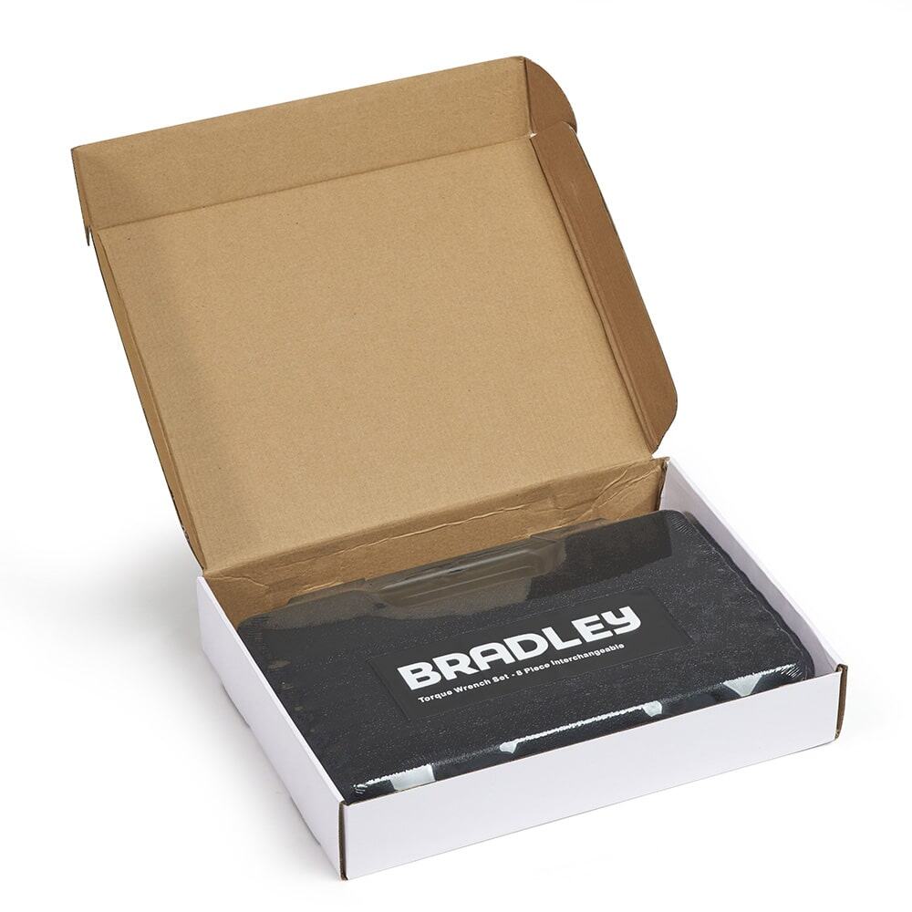 BRADLEY TW8 Metric Torque Wrench Set, featuring multiple color-coded wrench heads and a central handle, designed for accurate torque application in HVAC/R systems.