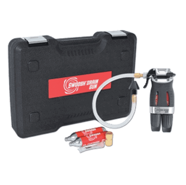 diversitech sg2 swoosh drain gun double shot kit clears drain line clogs with compressed air