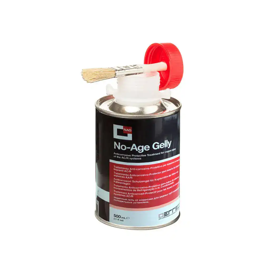 Errecom AB1104.M.01 No Age Corrosion Protection Gelly in a tube with a cap, showing its clear, gel-like consistency for HVAC/R system application.