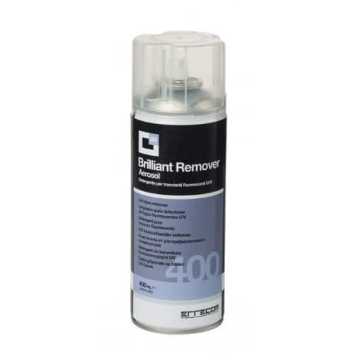 Errecom TR1004.01 Brilliant Remover 400 ml spray can. A specialized cleaner designed to remove UV dye traces and contaminants from HVAC/R systems.