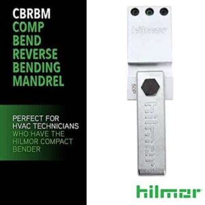 Hilmor 1890999 Compound Bend Reverse Bending Mandrel, a precision tool for creating accurate reverse and compound bends in copper tubing, featuring a durable construction.
