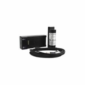 Inficon 721-702-G1 Lithium-Ion Battery, a rechargeable power source for the Inficon D-Tek Stratus refrigerant leak detector. The image shows the compact battery unit.