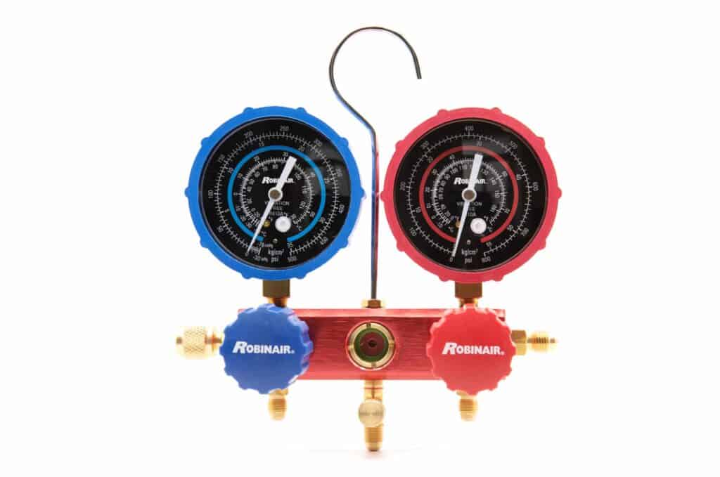 vacuum pump micron gauge manifold combo hvacr evacuation kit
