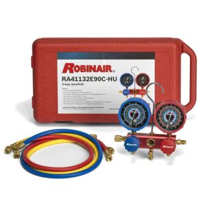 robinair ra 41132e90c hu 2 way manifold r32/410a with 90cm hoses