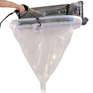 SpeedClean MSB-KIT Mini-Split Bib Kit, a specialized reusable bib and funnel system designed to contain water and cleaning solution when cleaning indoor mini-split coils.