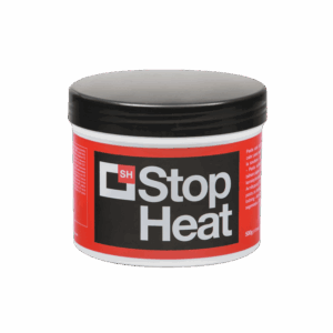 Errecom TR1173.01 Stop Heat, a white, thick thermal insulating paste in a tub, used to protect heat-sensitive components during brazing or soldering.
