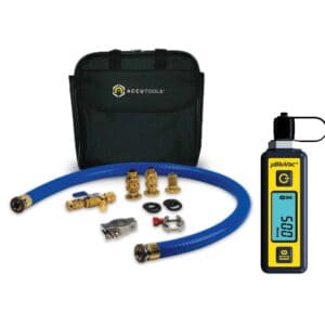 trublu evacuation kit set up with pump