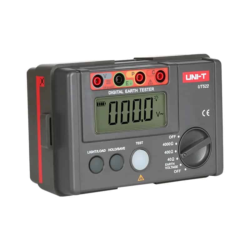 UNI T UT522 Digital Earth Ground Resistance Tester for electrical installations