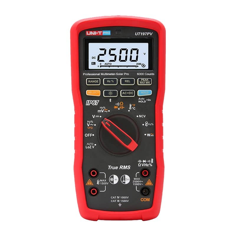 uni t ut197pv professional multimeter solar pro