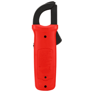 Uni-T UT204+ AC/DC Digital Clamp Meter, a handheld yellow and gray tool displaying a digital reading, featuring a clamp jaw for non-contact current measurement.