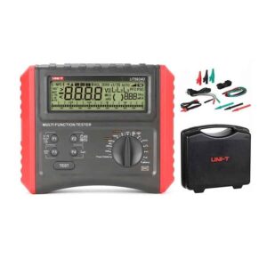 Uni-T UT593AU Multifunction RCD Loop Tester. A professional handheld electrical tester with a large digital display for RCD, loop, and insulation testing.