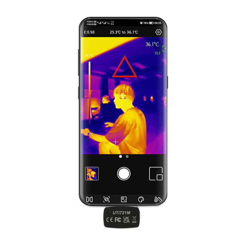 uti721m smartphone thermal camera module android infrared imager