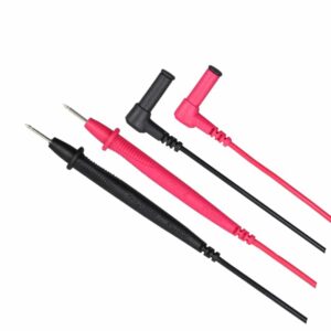A set of Uni-T UT-L Series test leads, including red and black probes with insulated tips and standard banana plugs, designed for multimeters and electrical measurements.