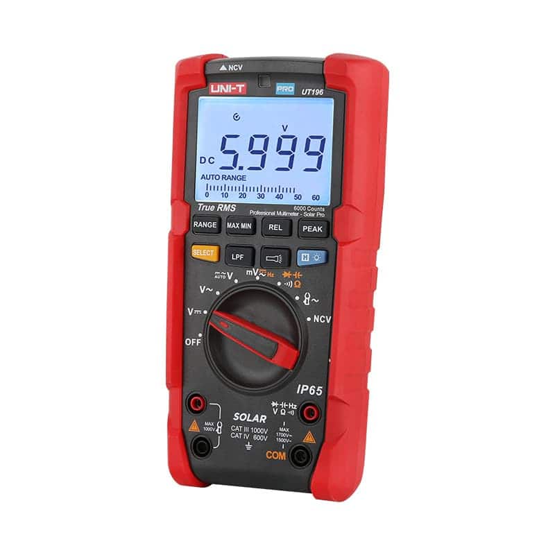 uni t ut196 1700v dc true rms professional multimeter solar pro