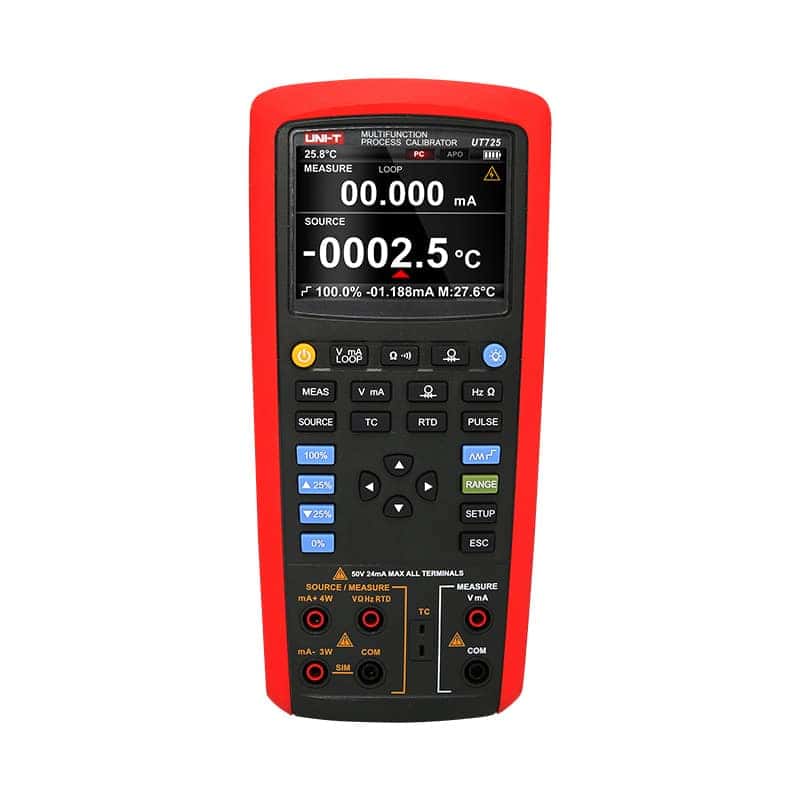 uni-t ut725 multifunction process calibrator for industrial signal testing and calibration