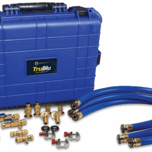 Accutools TruBlu Professional Evacuation Kit with Case. A complete and portable kit for efficient and deep vacuum evacuation of HVAC/R systems.