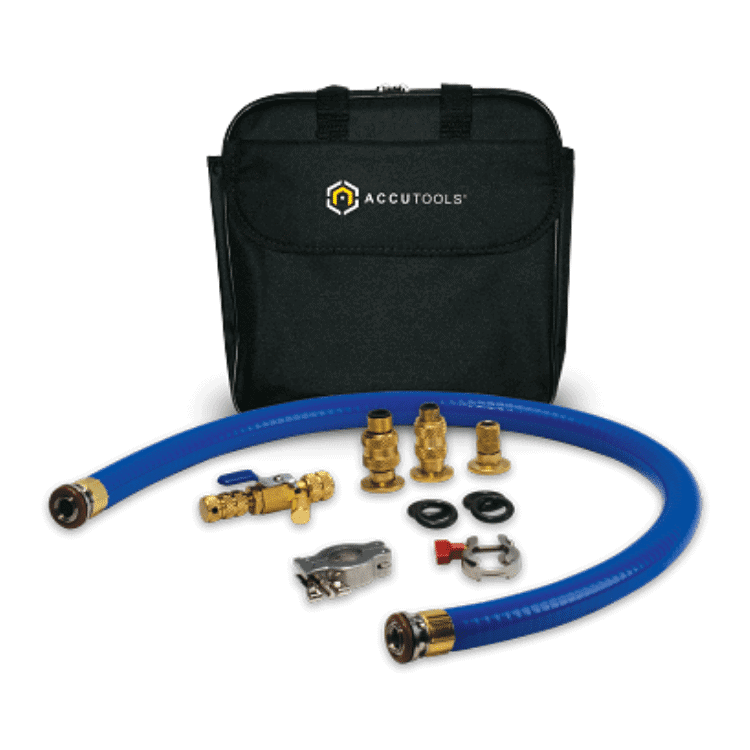 Accutools TruBlu Starter Evacuation Kit. A complete entry-level kit for efficient and reliable HVAC/R system evacuation.