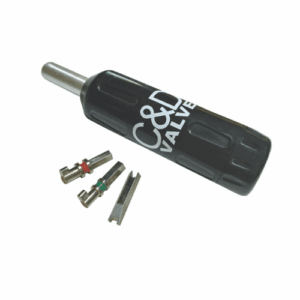 C&D CD3830 Multi Tool Locking Cap, a compact tool with interchangeable bits for removing various locking caps on HVAC/R equipment.