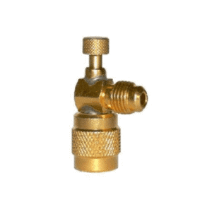 C&D CD5060 R410A Mini Core Depressor with 1/4" SAE Male and 5/16" SAE Female fittings. This HVAC tool is used to remove cores from refrigeration components.