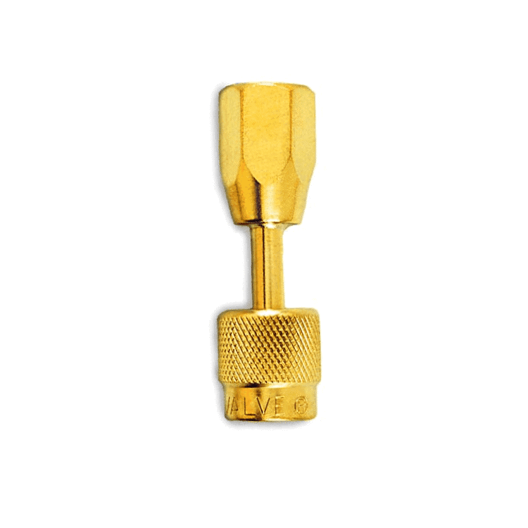 C&D CD2019 1/8MPT Female to 1/4SAE Swivel Fitting, a high-quality brass fitting with a swivel action for flexible connections in HVAC and refrigeration systems.