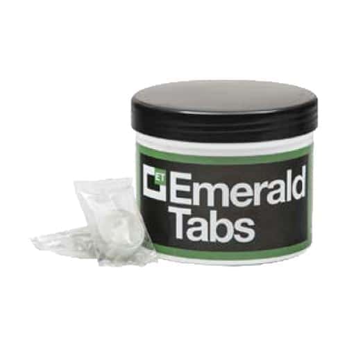 Errecom AB1099.01 Emerald Tabs, green solid tablets for HVAC/R system leak detection dye injection, easy to use and mess-free.