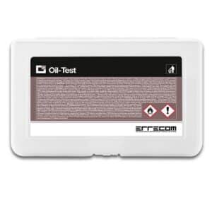 Errecom RK1055 Oil-Test kit, featuring a clear vial with a sample of oil and color-coded reference chart for assessing the condition of refrigerant oil in HVAC/R systems.