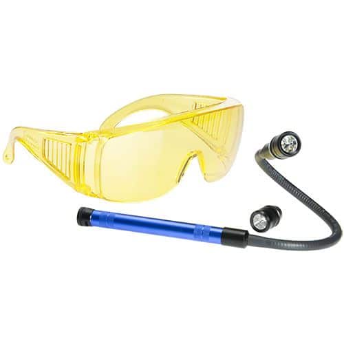 Errecom RK1267 Brilliant HVACR Flex Torch, a flexible-necked UV leak detection lamp with a bright light for pinpointing refrigerant leaks in HVAC/R systems.