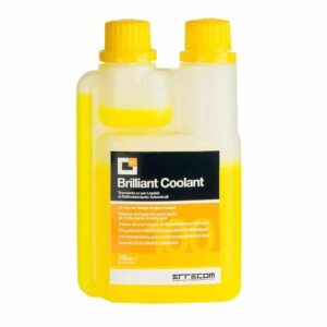 Errecom TR1201.F.P1 Brilliant Coolant 100ml, a fluorescent UV leak detection dye for air conditioning and refrigeration systems, shown in a clear bottle with a yellow-green liquid.