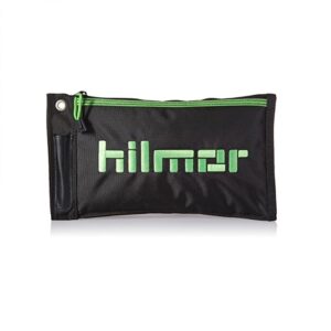 Hilmor 1839081 Zipper Pouch, a black fabric tool bag with a prominent Hilmor logo and a sturdy zipper closure, designed for organising small tools and accessories.