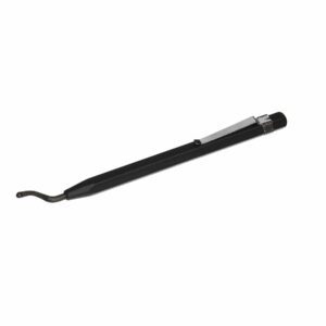 Hilmor 1891258 Pen Style Deburring Tool, a compact, black and silver tool with a pointed blade for removing burrs from copper and other tubing.