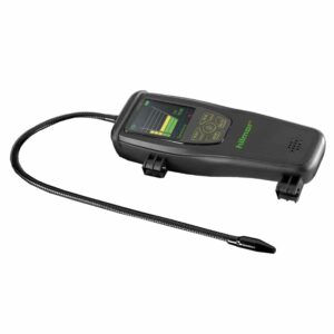 Hilmor LDIR150 Infrared Refrigerant Leak Detector, a handheld device for detecting refrigerant leaks with its digital display and ergonomic design.