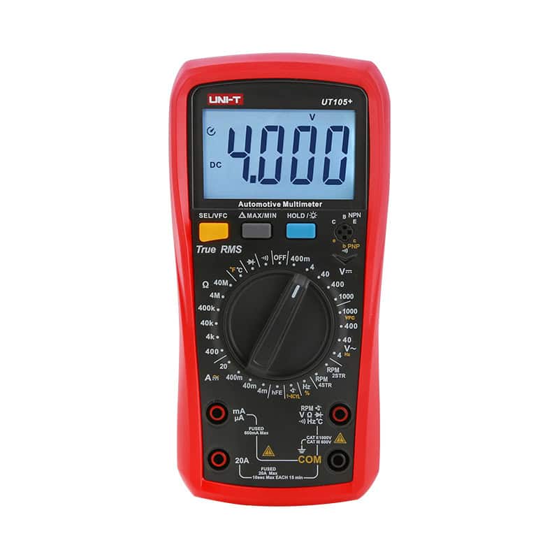 uni t ut105+ handheld automotive multipurpose meter