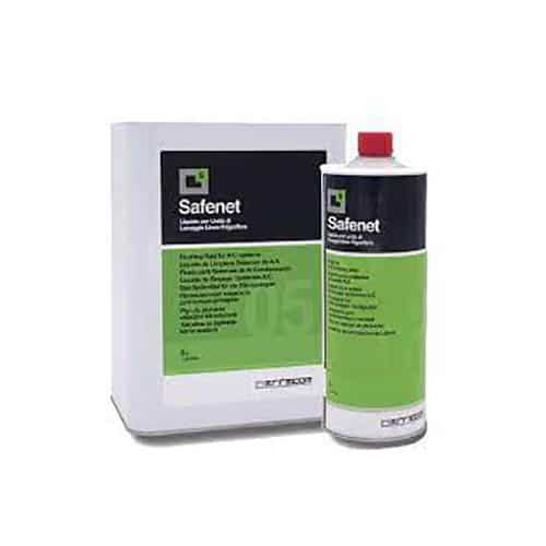 Errecom TR1187 Safenet, a small bottle of advanced liquid sealant for HVAC/R systems, designed to stop refrigerant leaks and protect components.