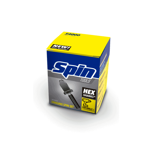 SpinTools S4000 Spin Swagging Set. A complete kit for quickly and efficiently swaging copper and aluminum tubing for HVAC/R connections.