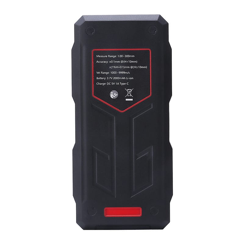 Uni-T UT345A Ultrasonic Thickness Gauge, a portable device showing its display and probe for non-destructive material thickness measurement.