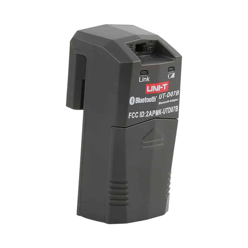Uni-T UT-D07A Bluetooth Adapter for digital multimeters, enabling wireless data transfer and remote control.