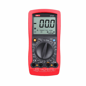 Uni-T UT107 Automotive Multimeter with Temperature Measurement. A versatile tool for diagnosing electrical and temperature issues in vehicles.
