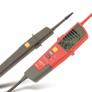 Uni-T UT18D Voltage and Continuity Tester with LCD display. A robust and reliable tool for electrical testing and troubleshooting.