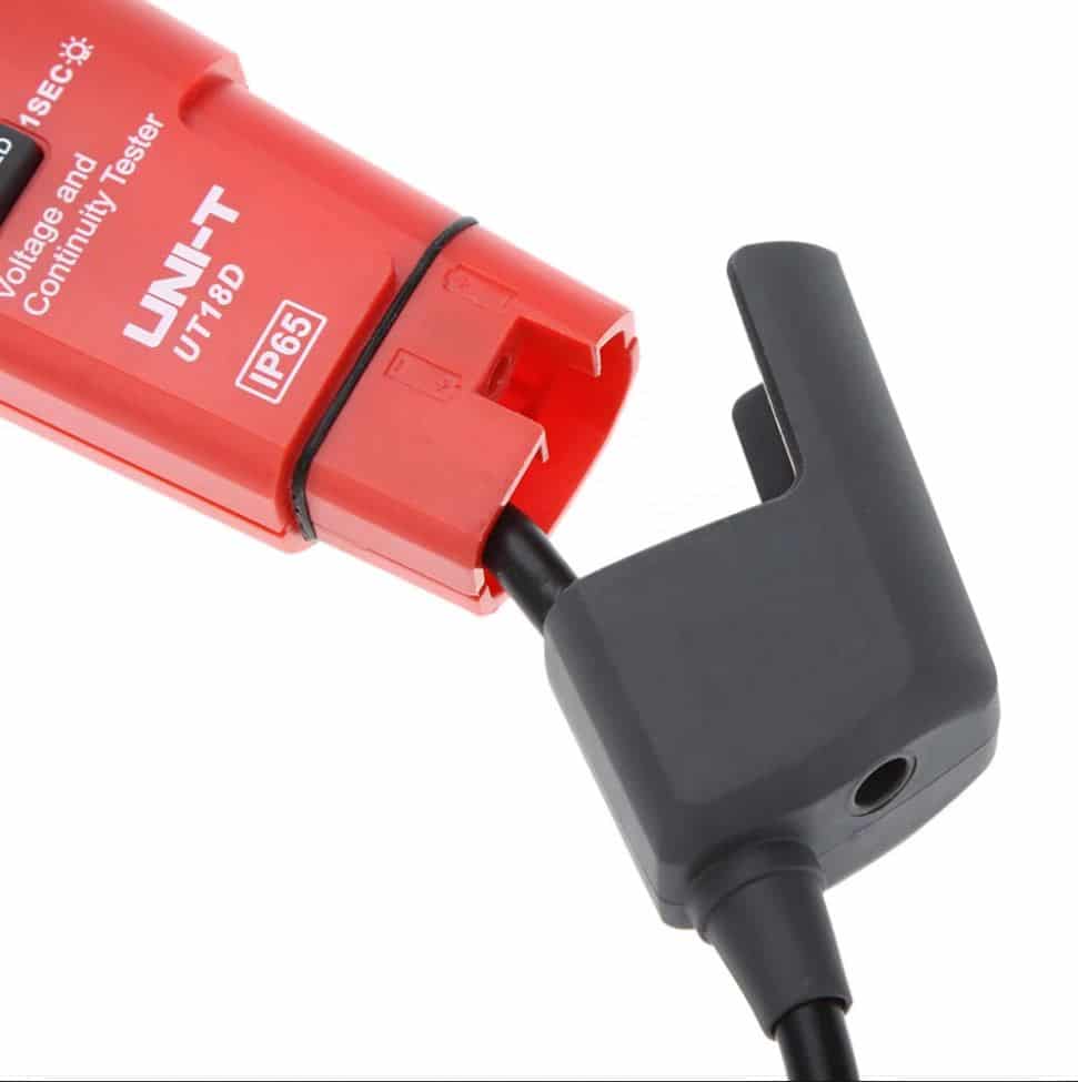 Uni-T UT18D Voltage and Continuity Tester with LCD display. A robust and reliable tool for electrical testing and troubleshooting.