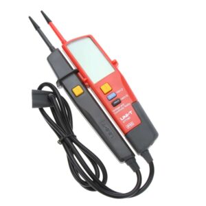Uni-T UT18D Voltage and Continuity Tester with LCD display. A robust and reliable tool for electrical testing and troubleshooting.