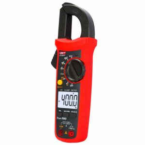 Uni-T UT202+ 400A AC Digital Clamp Meter. A reliable and versatile tool for measuring AC current, voltage, resistance, and more in electrical systems.