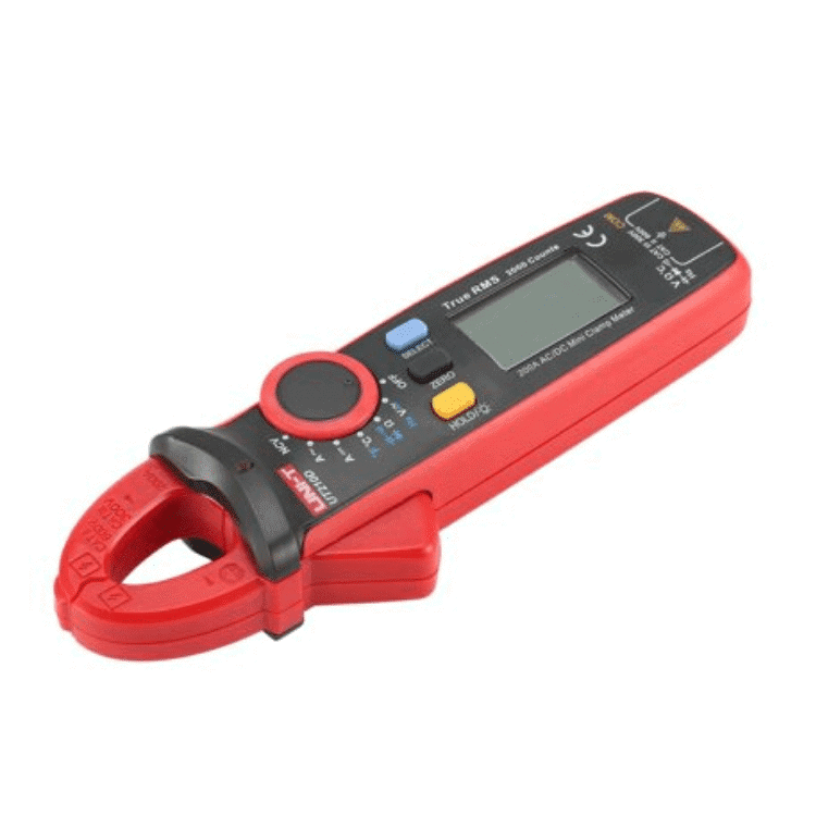 Uni-T UT210D AC/DC Mini Clamp Meter with Temperature Measurement. A compact and versatile tool for electrical current (AC/DC) and temperature readings.
