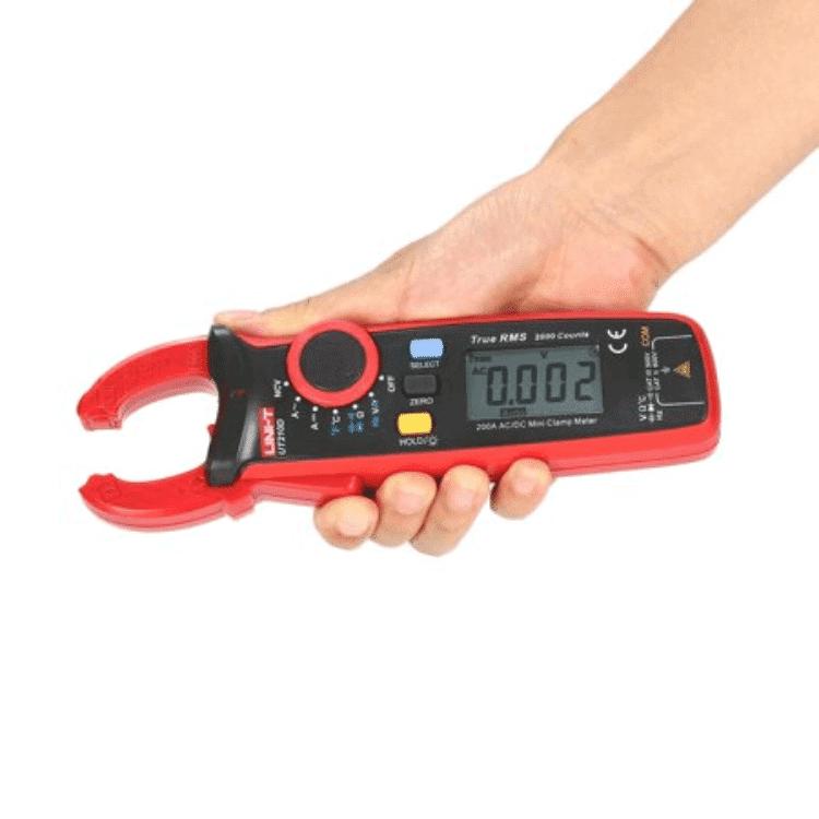 Uni-T UT210D AC/DC Mini Clamp Meter with Temperature Measurement. A compact and versatile tool for electrical current (AC/DC) and temperature readings.