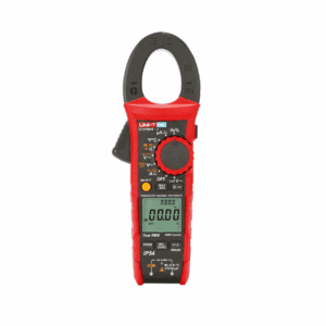 Uni-T UT219DS Dual LCD Professional Clamp Meter. Measures AC/DC current, voltage, resistance, capacitance, and temperature with dual display for simultaneous readings.