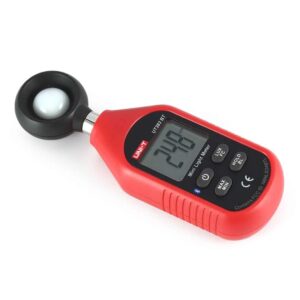 Uni-T UT383BT Bluetooth Mini Digital Light Meter (LUX). A compact and portable light meter with Bluetooth connectivity for accurate illuminance measurements.