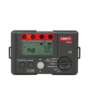 Uni-T UT502A 2500V Insulation Resistance Tester. Features DAR and PI functions for comprehensive electrical insulation testing.