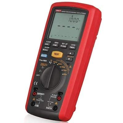 Uni-T UT505B Handheld Insulation Resistance Tester, 1000V True RMS. A portable and reliable tester for measuring insulation resistance in electrical systems.