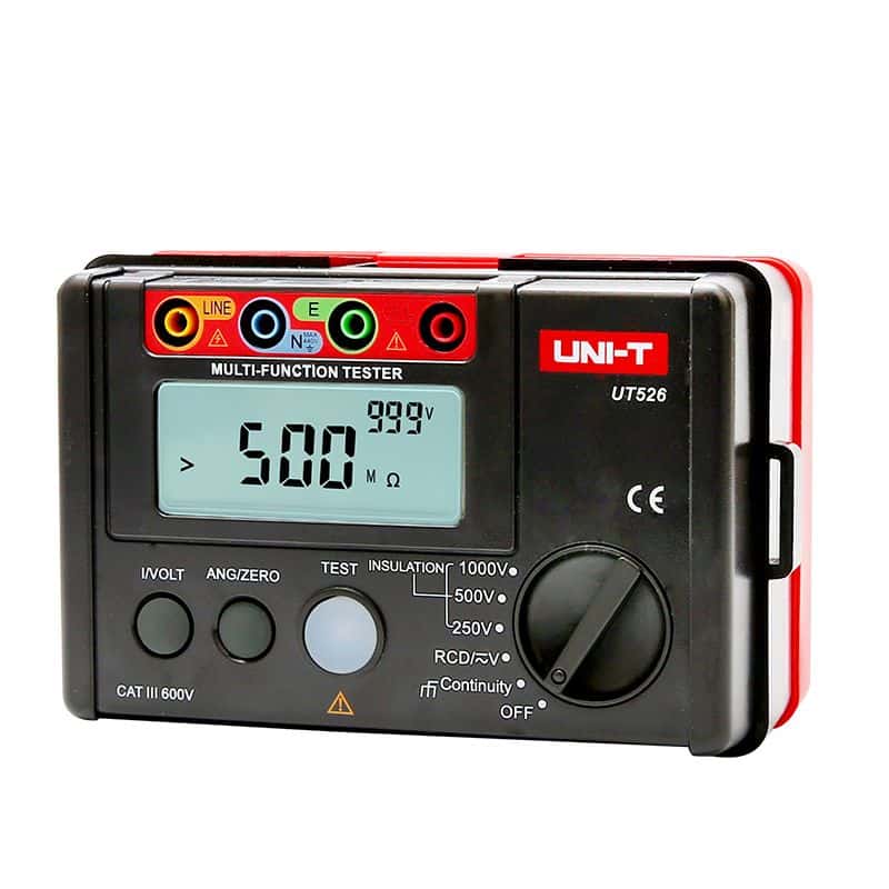 Uni-T UT526 Multifunction Electrical Meter. A versatile tool for measuring insulation resistance, earth resistance, voltage, and more for electrical testing and diagnostics.